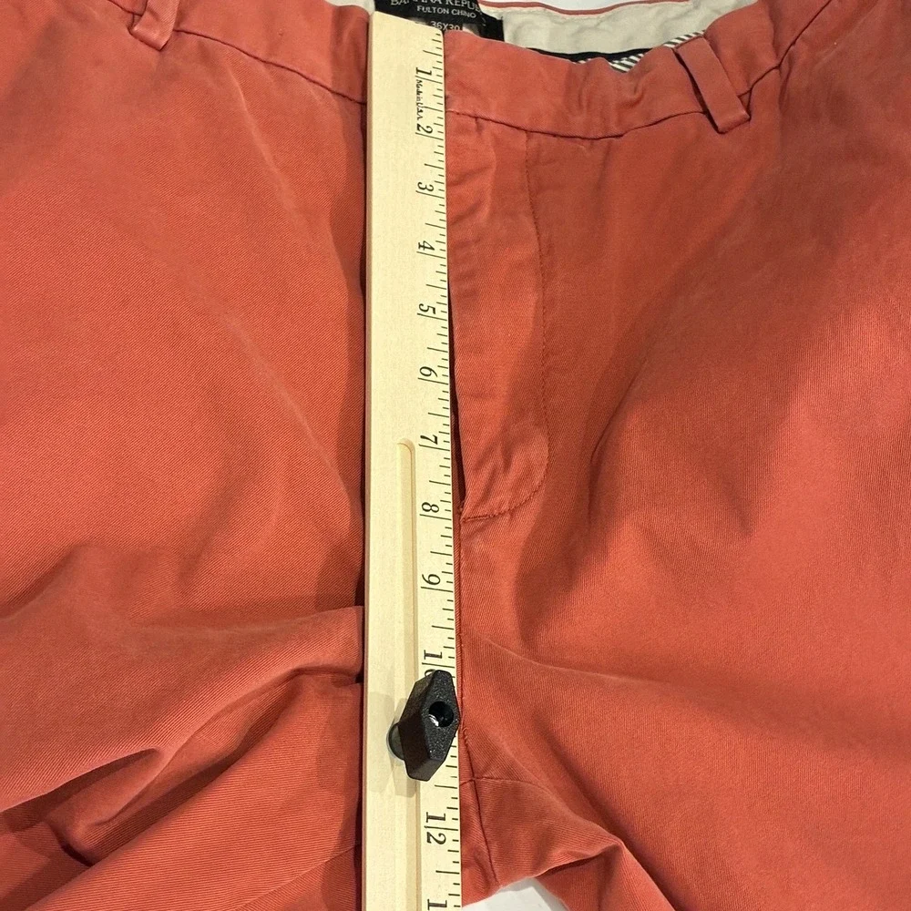 Banana Republic Fulton Skinny Chino Pants Mens 36x30 Nantucket Red 100% Cotton